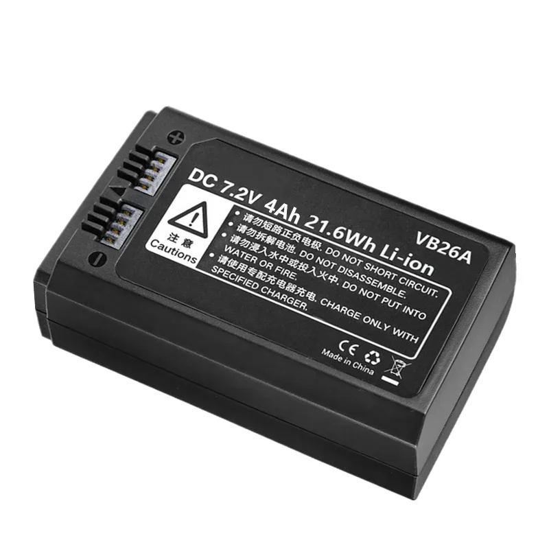 VB26A VB26 Li-Ion Akku 4000mAh Ersatz Batterie Für Godox V1S V1C V1N V1F V1O V1P Runde Kopf Flash