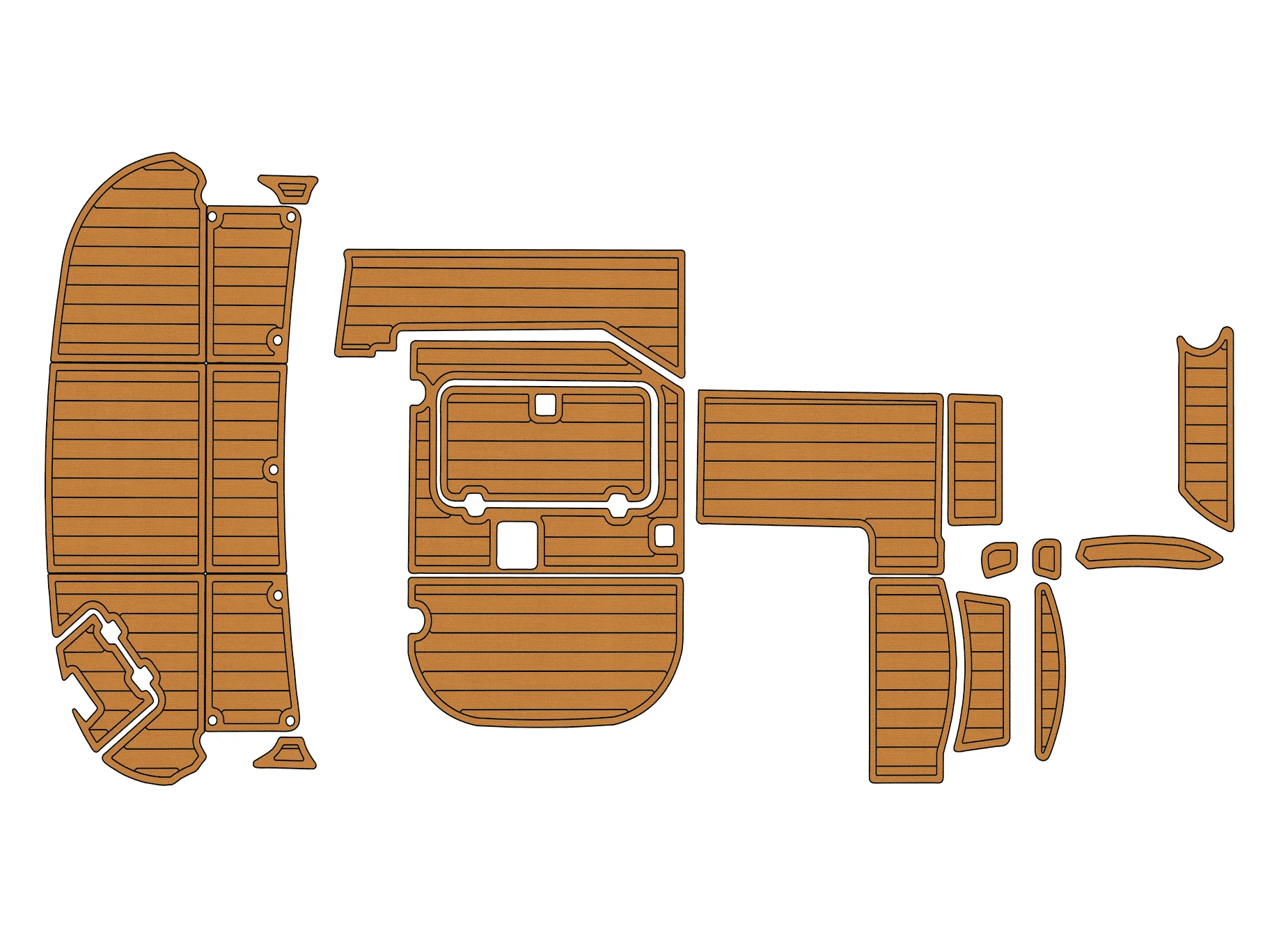 

2004-2006 Doral Monticello 250 SE 1/4 "6 мм пена EVA Нескользящий ПВХ настил из тикового дерева морской коврик цвета морской волны ковер морской пол