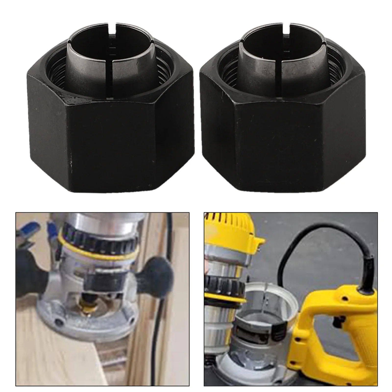 

2 шт. 12,7 мм 2610906287 326286-03 патрон цанга и гайки замена для DW6214 DW616 электроинструменты аксессуары для фрезерных станков металлический патрон