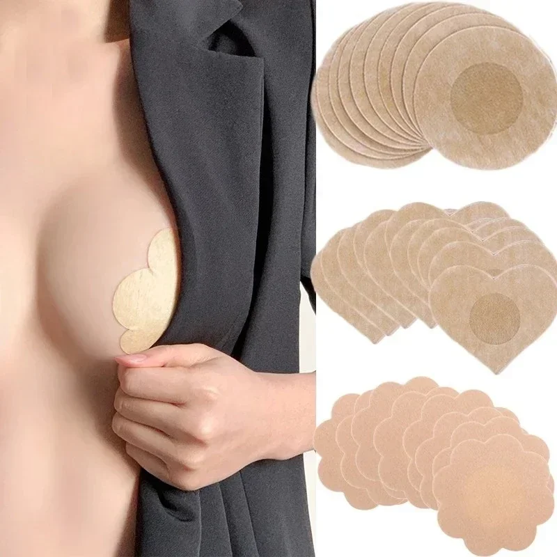 50/100Pcs Cloth Nipple Cover Teat Hide Women Nipple Pasties Piece Breast Petals Invisible Bra Padding Chest Sticker Patch Covers