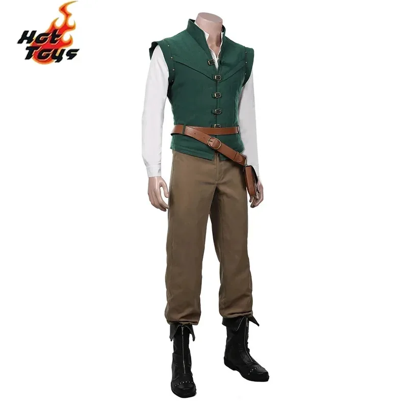 Anime Rapunzel Flynn Rider Cosplay Costume Stage Performance Vest Shirt Pants Waistcoat Set Halloween Carnival Men's Costumes