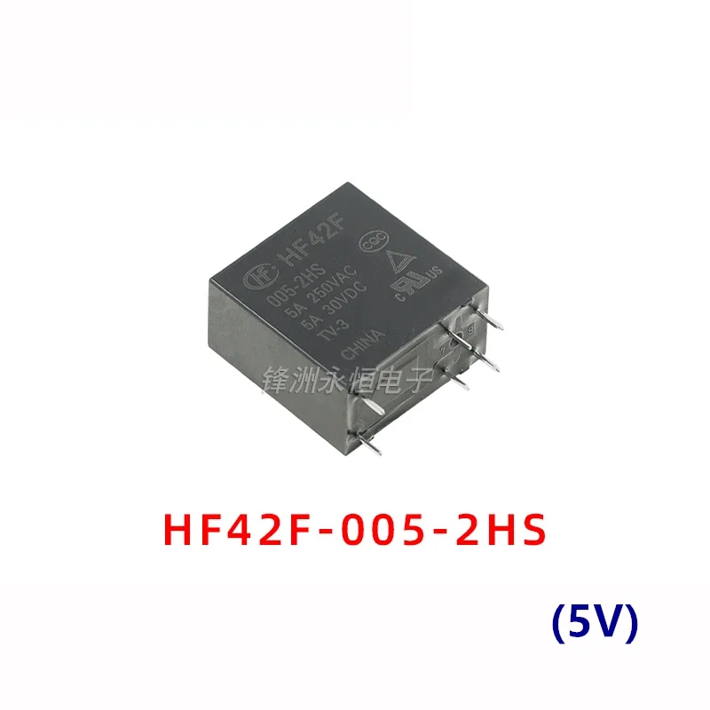 5Pcs HONGFA Relay HF42F-005-2HS HF42F-012-2HS HF42F-024-2HS 6Pin 5A Compatible FTR-F4AK024T F4AK012T 5V 12V 24V Power Relay