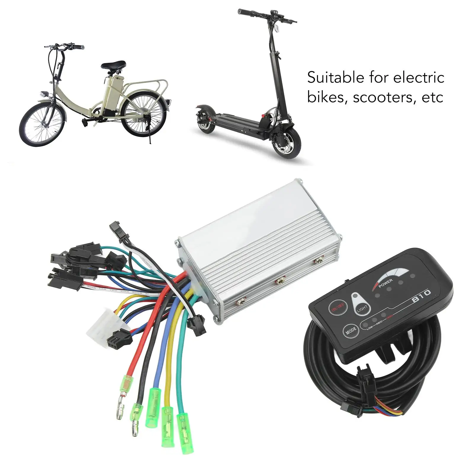 Electric Brushless Bike Controller Kit Motor Conversion Set 24V/36V/48V 250W/350W 810 Display Panel