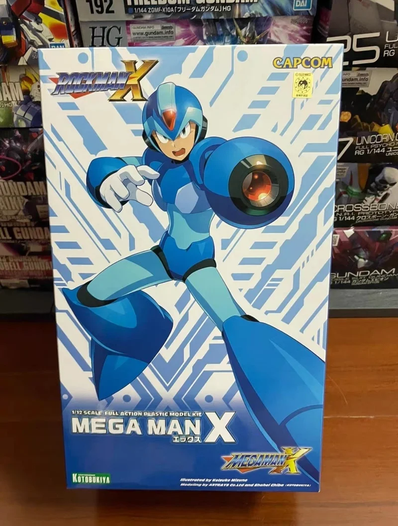 Original Megaman X 1/12 Scale Full Action Plastic Model Kit KP628 Premium Charge Shot Version KP629 Rockman Series Anime Figures