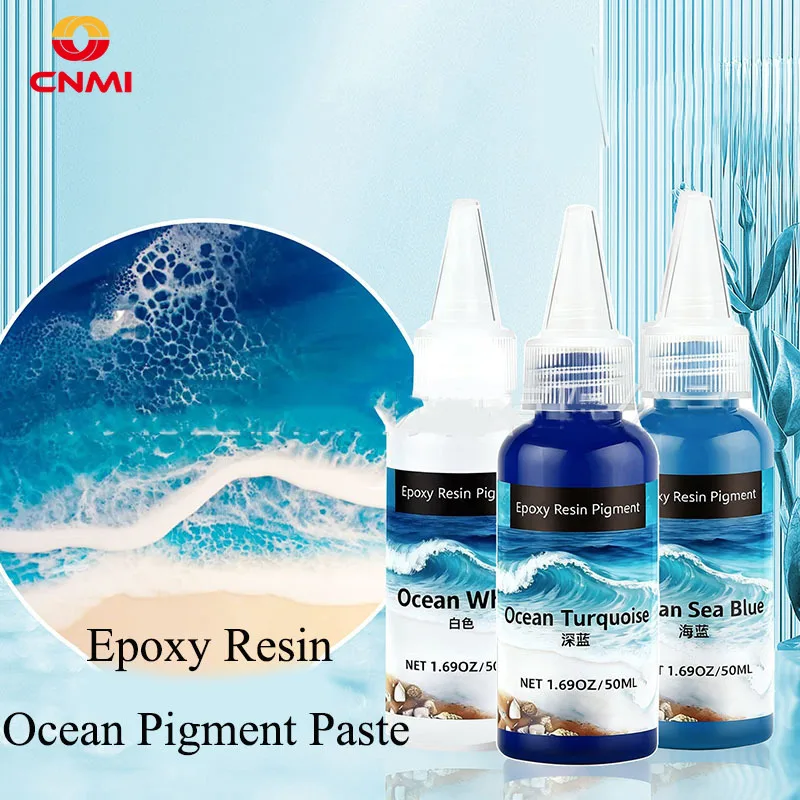 

50/100ml Ocean Wave Resin Pigment Paste High Concentration Anti Fading Liquid Dye for Making Resin Table Art DIY Craft Supplies