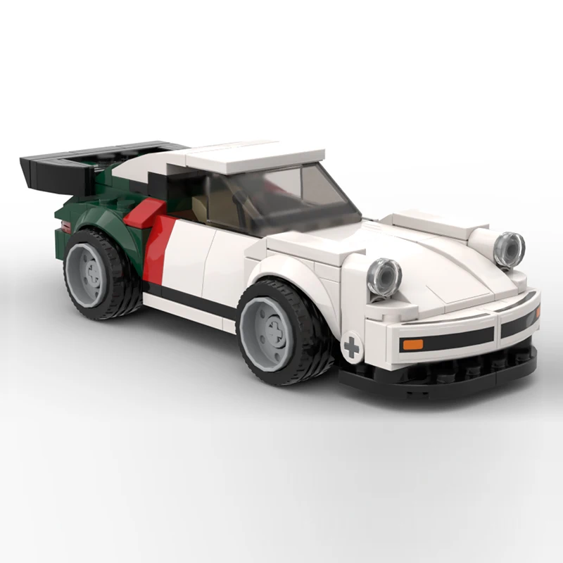 Speed Racing Car Model MOC Building Bricks 930 White Sports Car Modular Technology Children Holiday Gifts Assemble Toys Suit