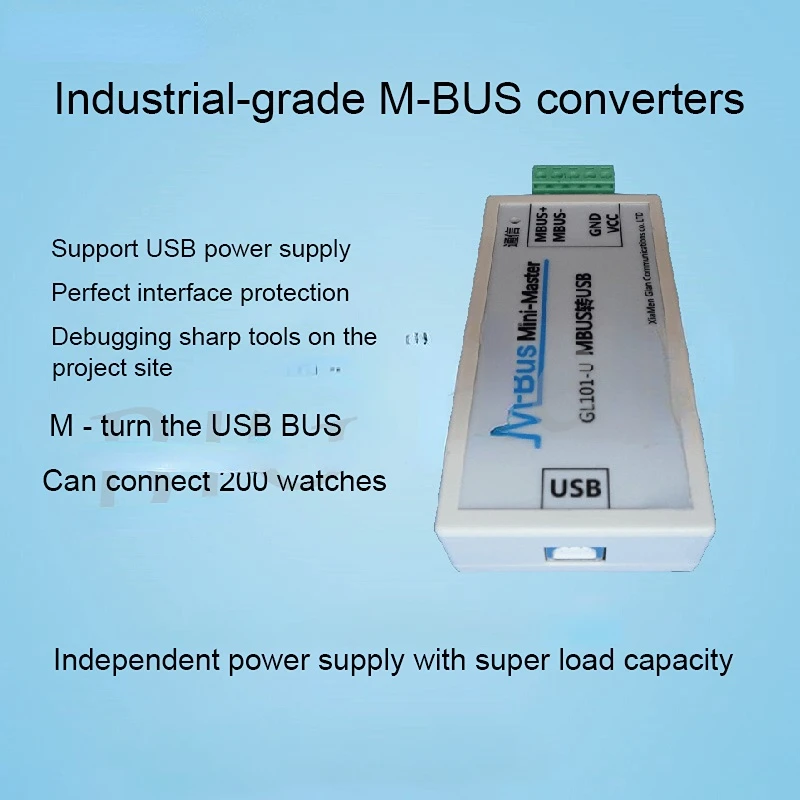 MBUS/M-BUS to USB Converter USB-MBUS Meter Reading Communication USB Power Supply Can Connect 200 Meters