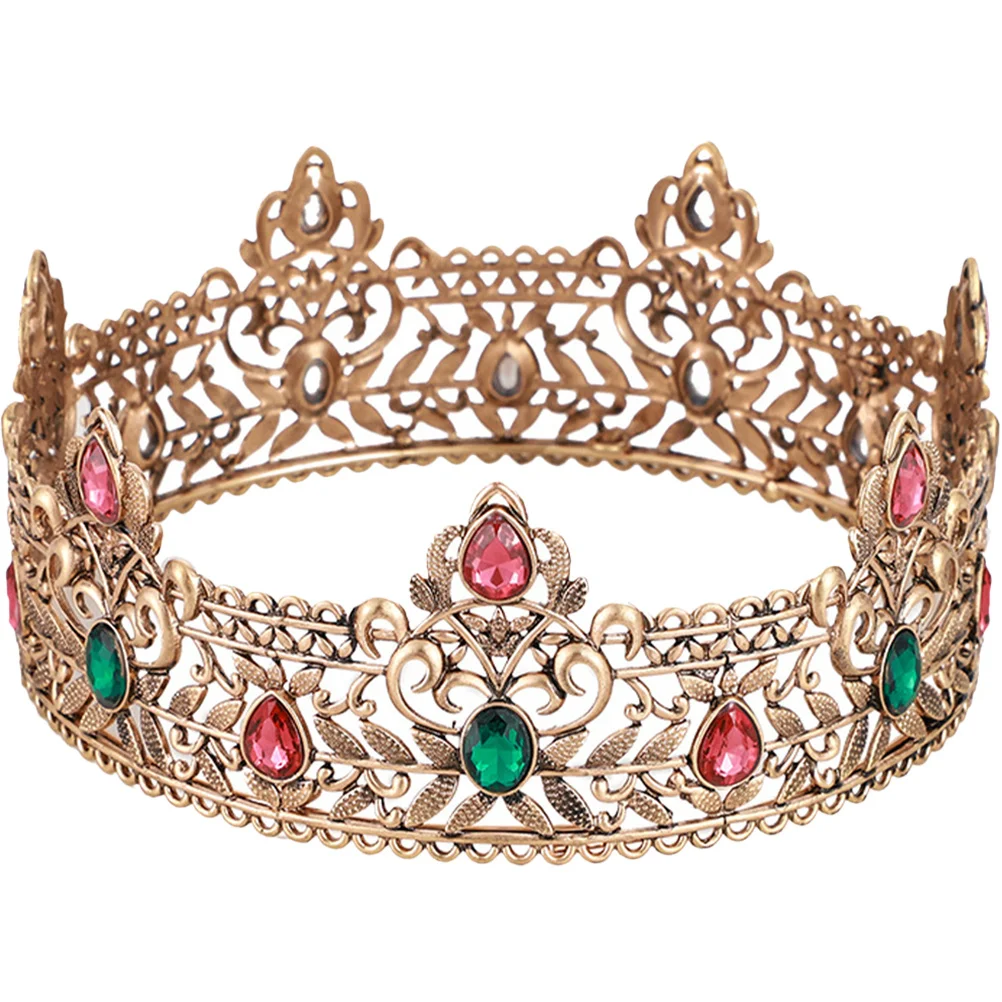 

Vintage King Crown Gothic Style Firm Fit for Men King Cosplay Costume Party Prom Wedding Performance Accessory