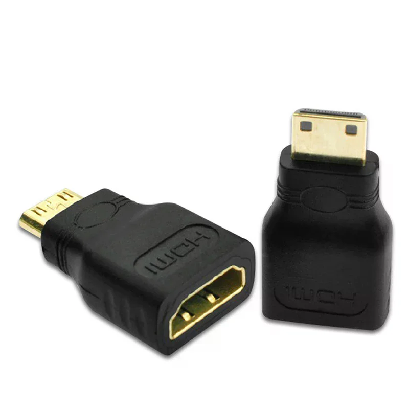 Mini HDMI to HDMI Adapter Gold Plated Male to Female Converter for HDTV Flat