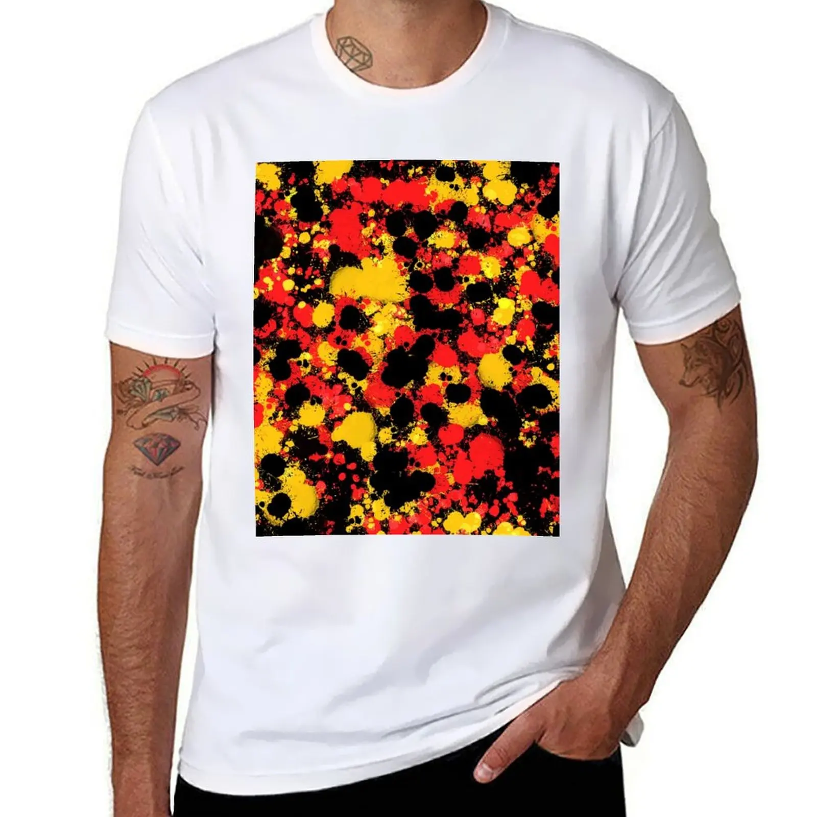 

Colors, Germany German Black Gold Flag, Red T-Shirt Large Size Casual Tee Shirt