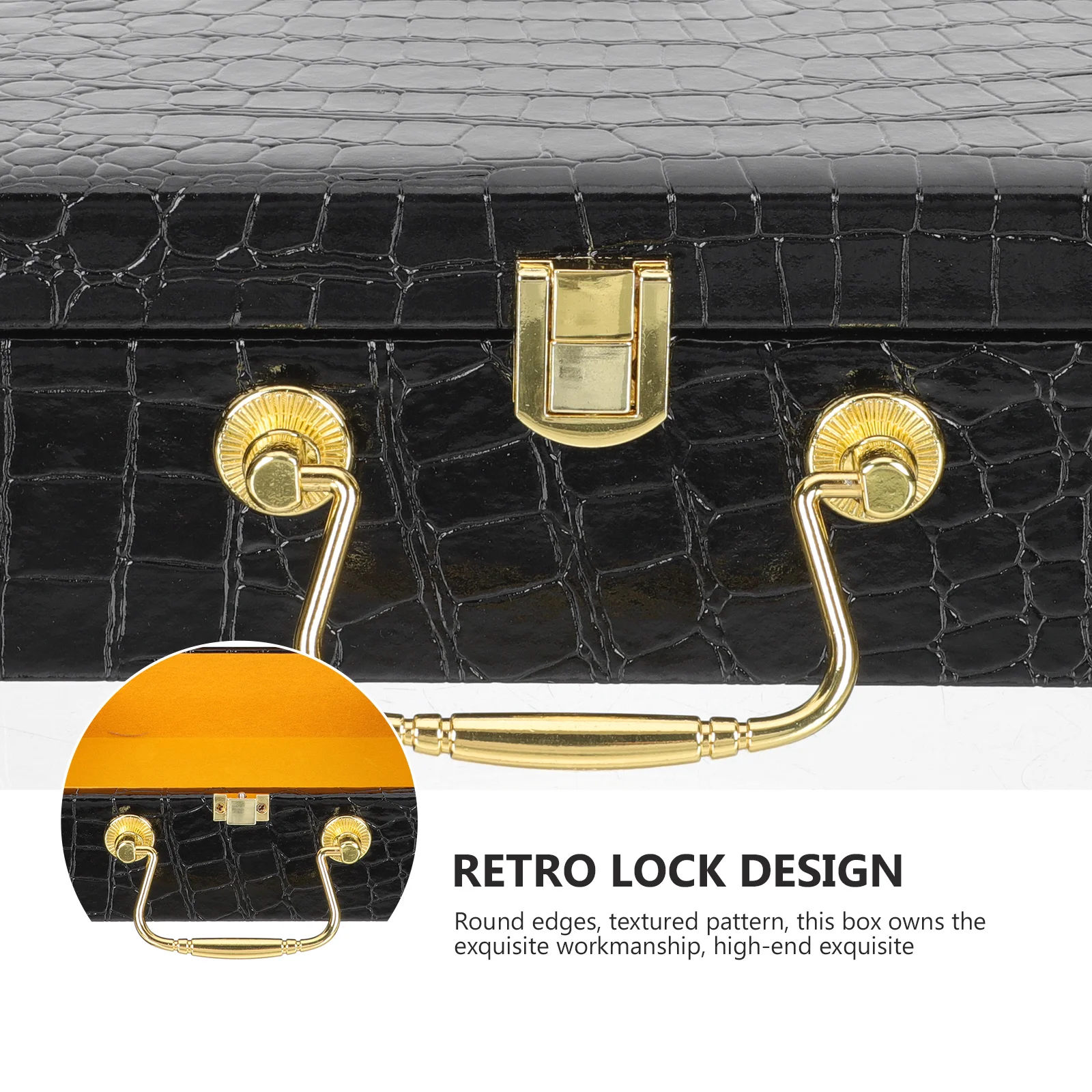 

Storage Box Wooden Humidor Crocodile Print Flip Cover Portable Cigar Holder Moisture Proof Cigar Case Wooden Box