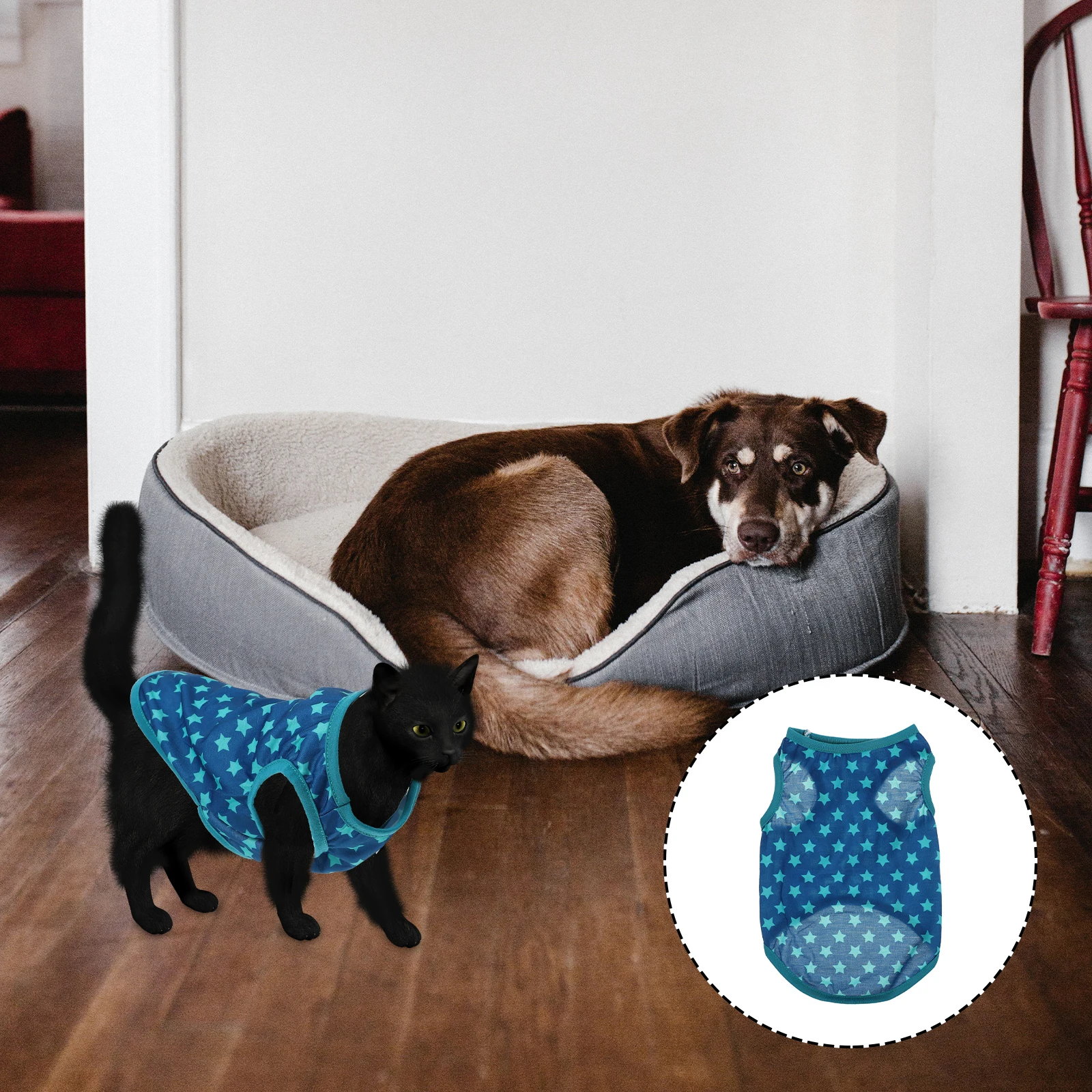 

Summer Pet Clothes Thin Dog Vest Lightweight Puppy Apparel Decorative Cooling Garment Kitten Toy summer dog clothes dog cooling