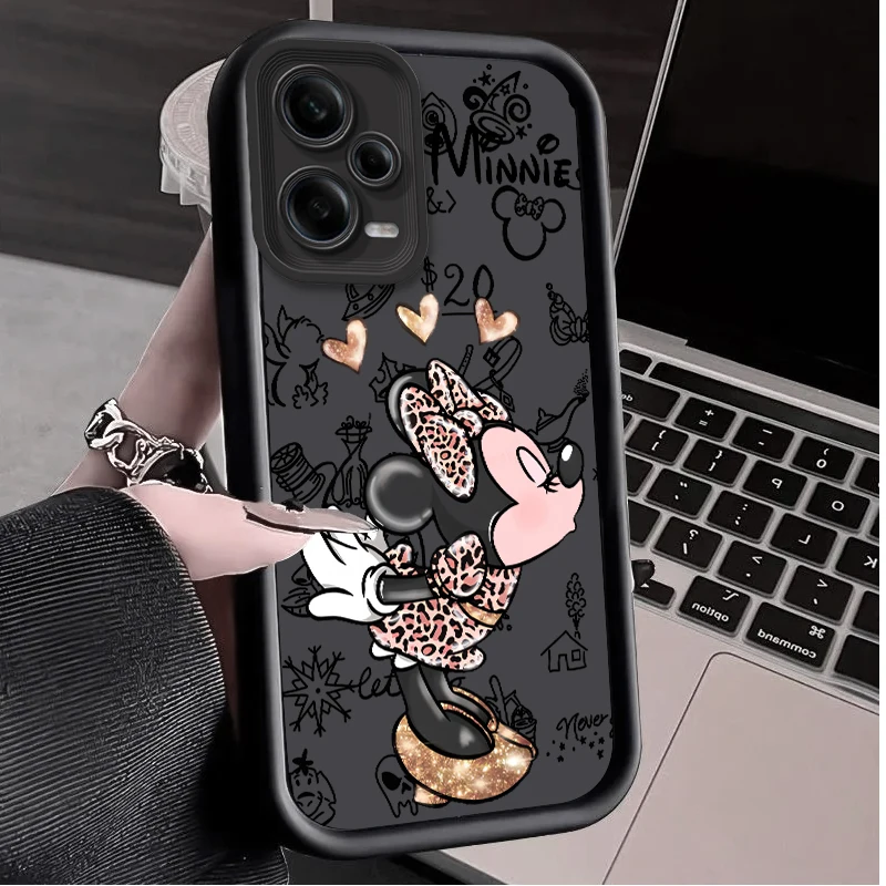 Disney Mouse Minnie For Redmi Note 13 12 11T 11S 11E 10S 10T 9 8 7 Pro Plus Lite  Eye Ladder Phone Case image 4