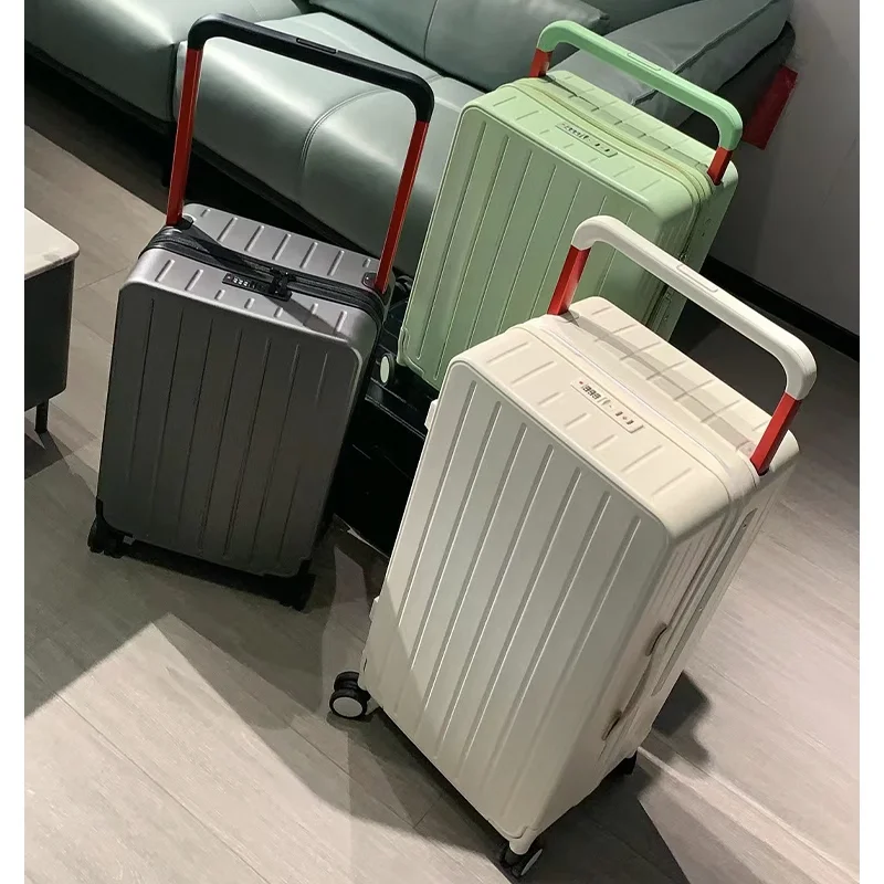 Wide Handle Suitcase Male Rolling Luggage 20/26 inch Trolley Case Large Capacity Woman Travel Bag Thicken PC Suitcases Travel