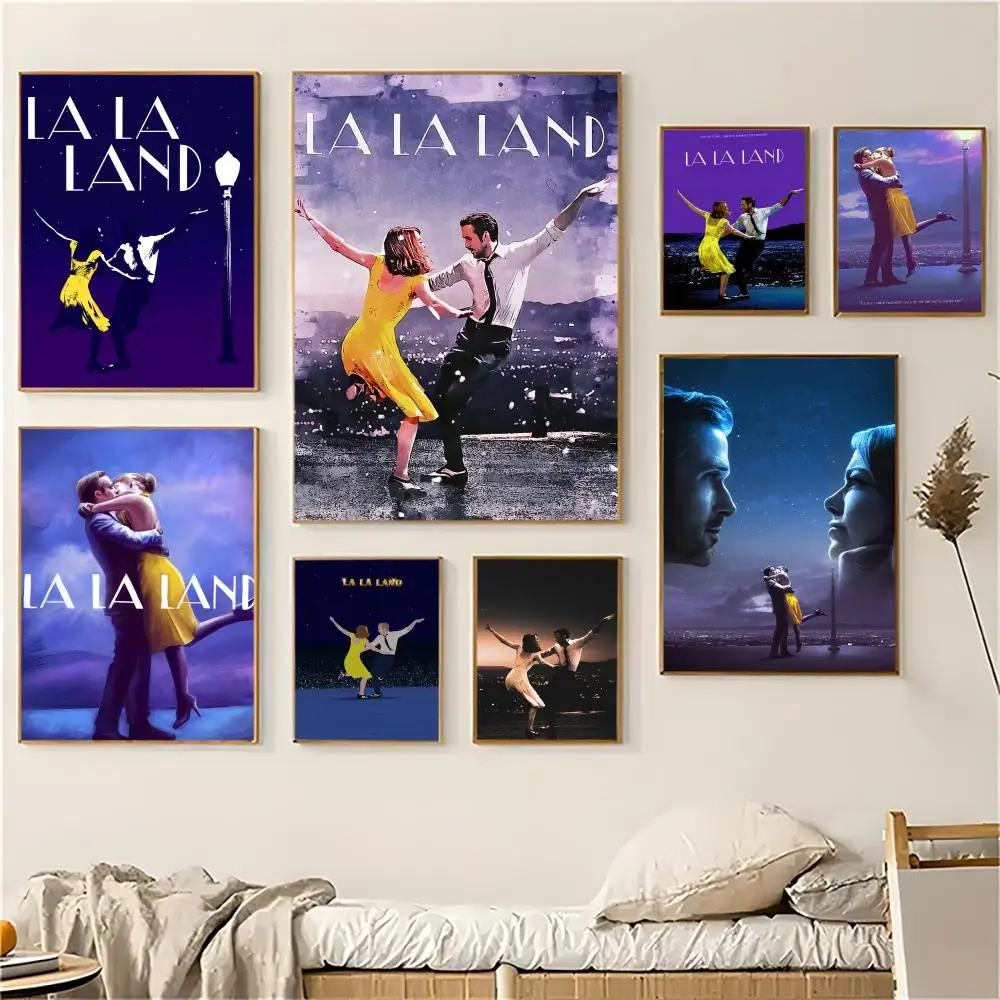 L-Lala Land Dance Painting Calligraphy Eco-friendly waterproof canvas poster art, home and bathroom decoration gift