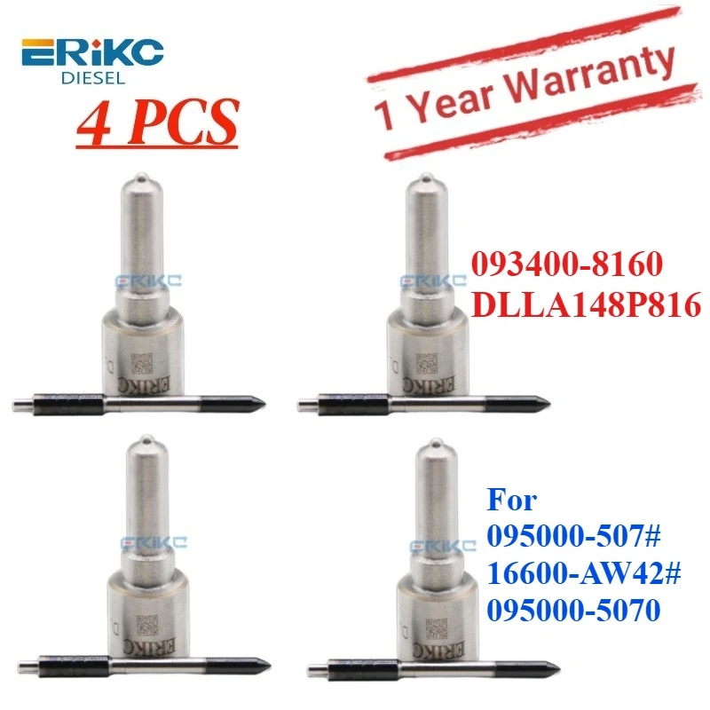 Bico Injetor de Combustível Diesel ERIKC DLLA 148 P 816 para Injetor 095000-507 #   16600-AW42 #   095000-5070