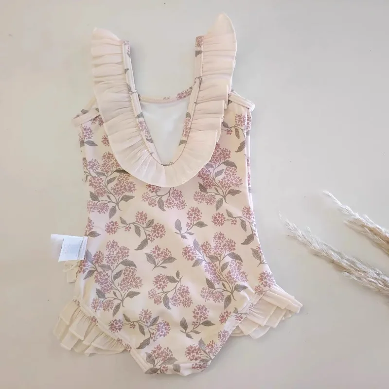 

New Girls' One Piece Swimsuit Sweet Girls' Baby Spring and Summer Princess Fashion and Beautiful Swimsuit