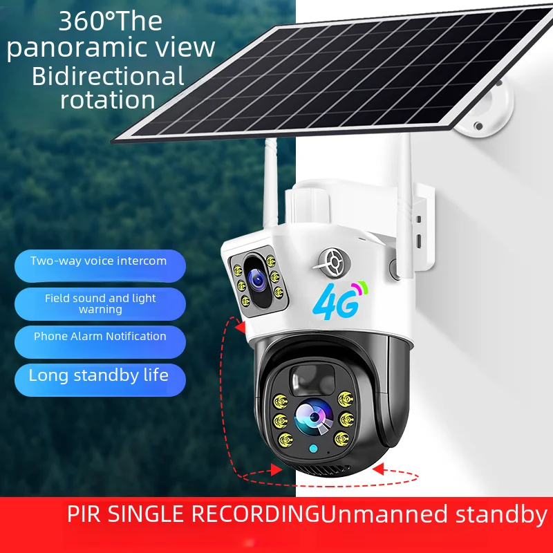 V380pro Solar 4g Outdoor Waterproof Security Camera High Definition Remote Viewing No Wiring Required Submersible Probe