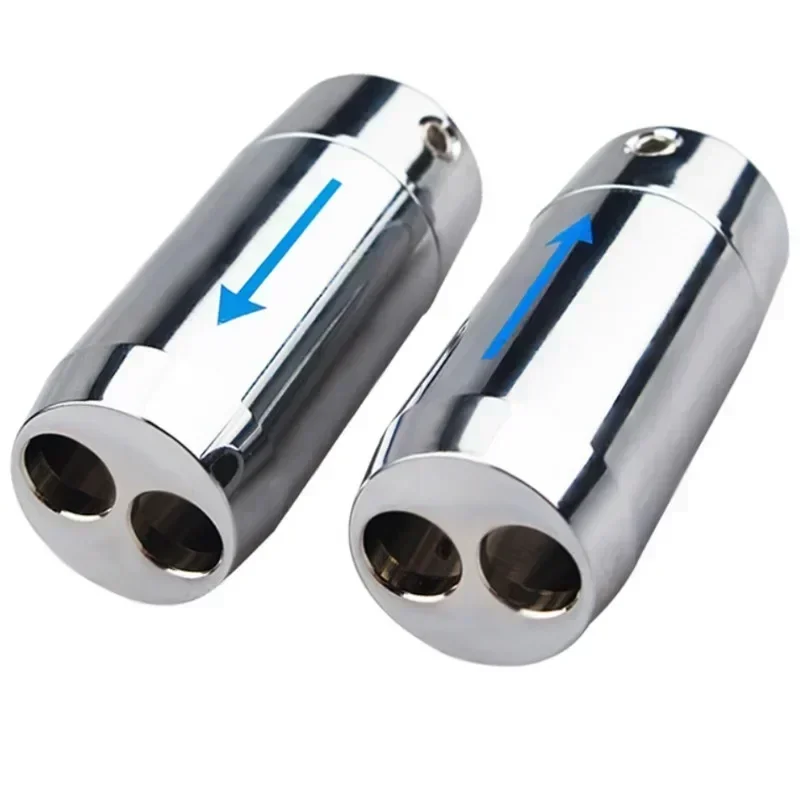 

1 pair HiFi Aluminium Y Splitter Speaker Audio Power Cable Wire Adapter Plug