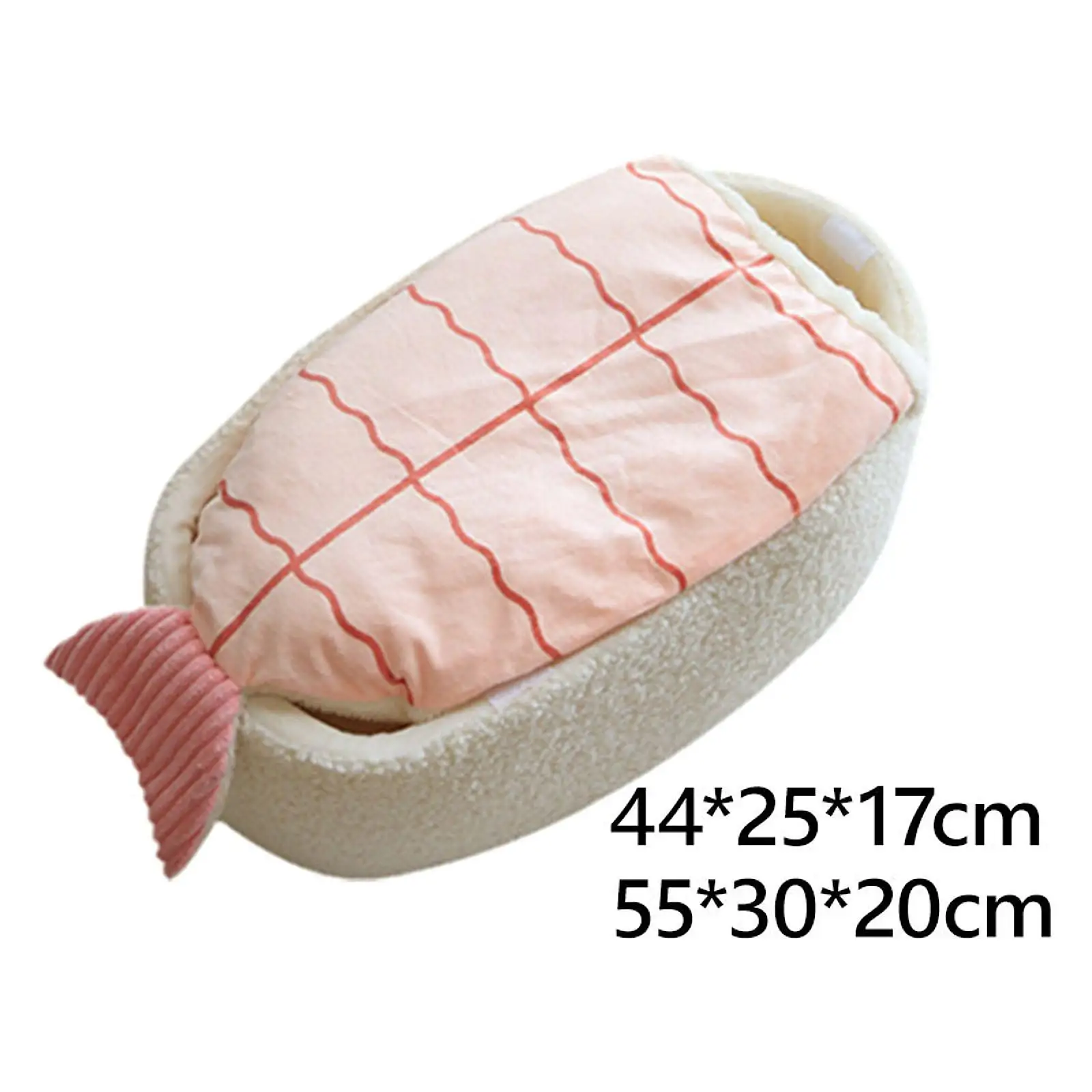 Sushi Shaped Cat Bed Cave Cartoon Soft Washable Kitten Bed Cat House for Puppy Small Cats and Breeds Indoor Cats Pet Supplies