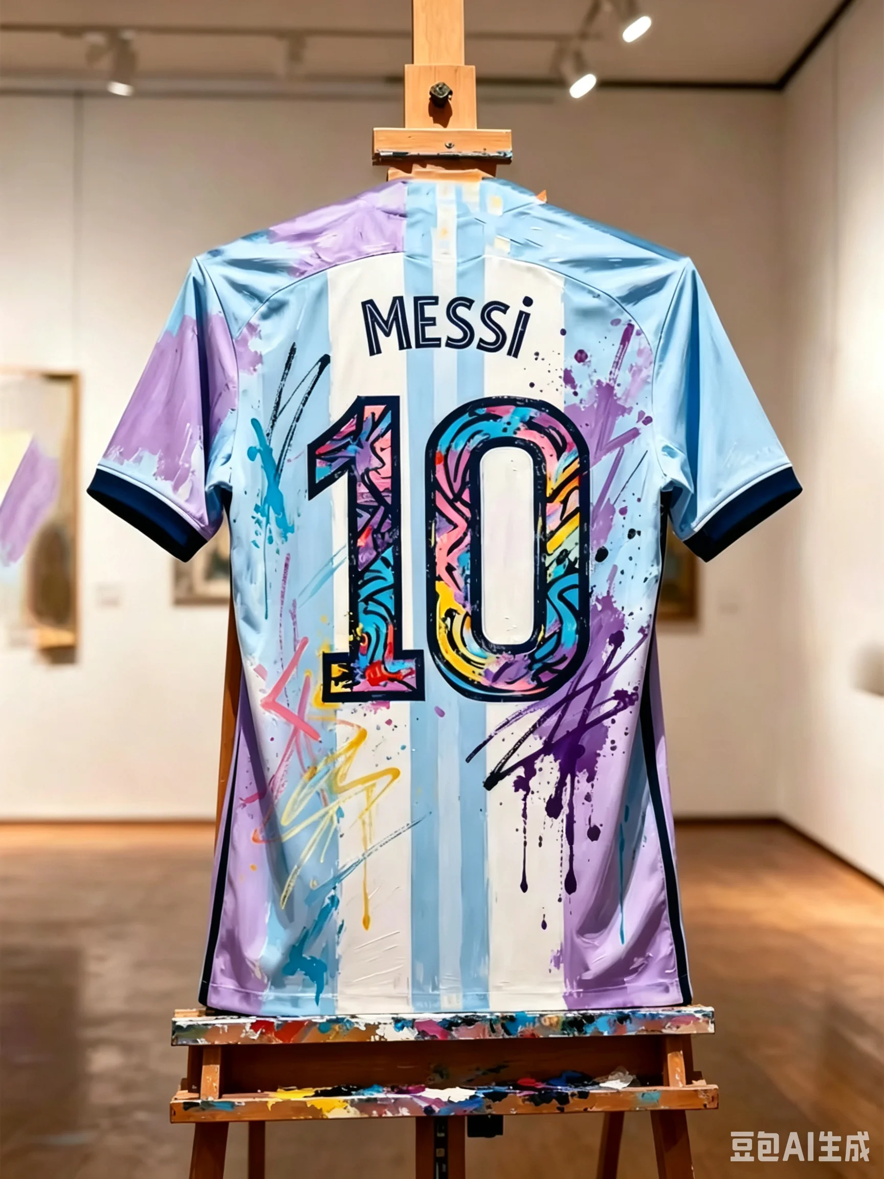 Argentina Messi Style 3D Print Football Jersey T-Shirt Loose Comfortable Quick Dry Summer Soccer Training Sportswear