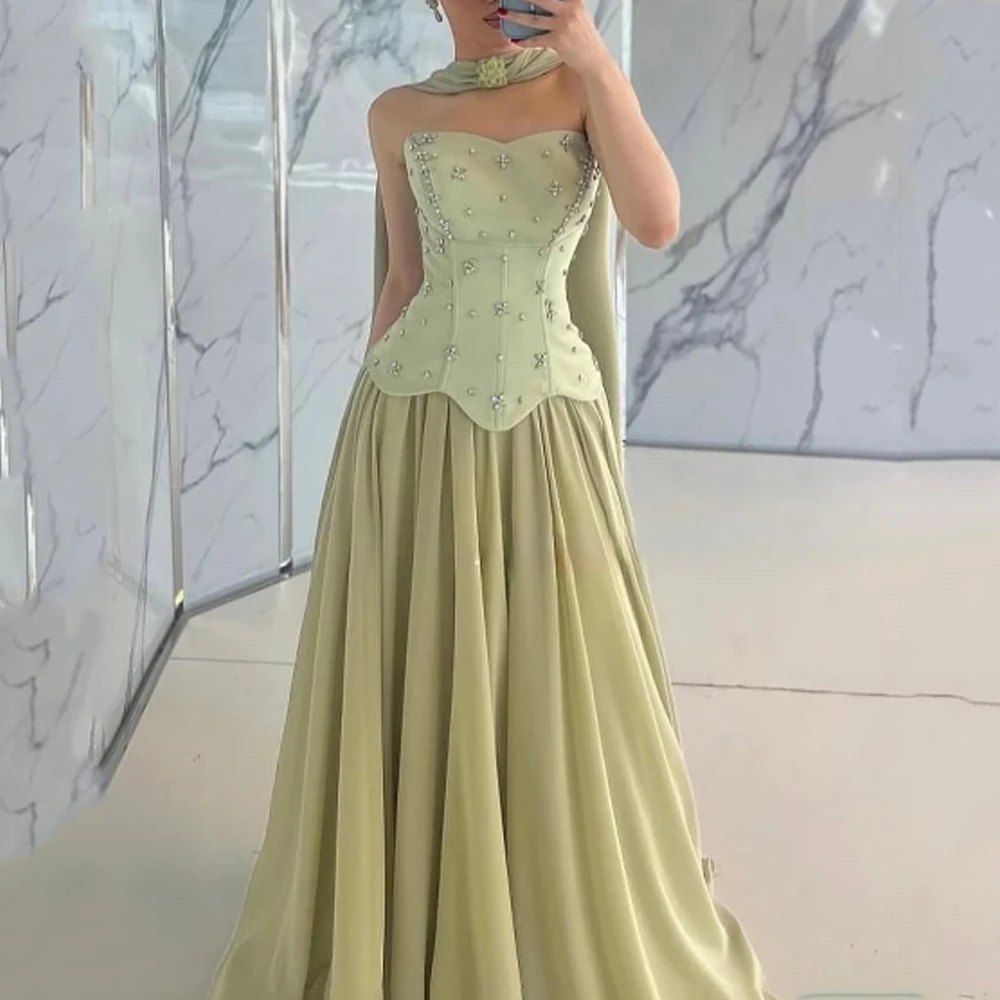 Customized Off-shoulder Prom Dress Luxury Party Dresses Made Long High Quality Evening Gown Line A Robe Soiree Ball Gowns Women