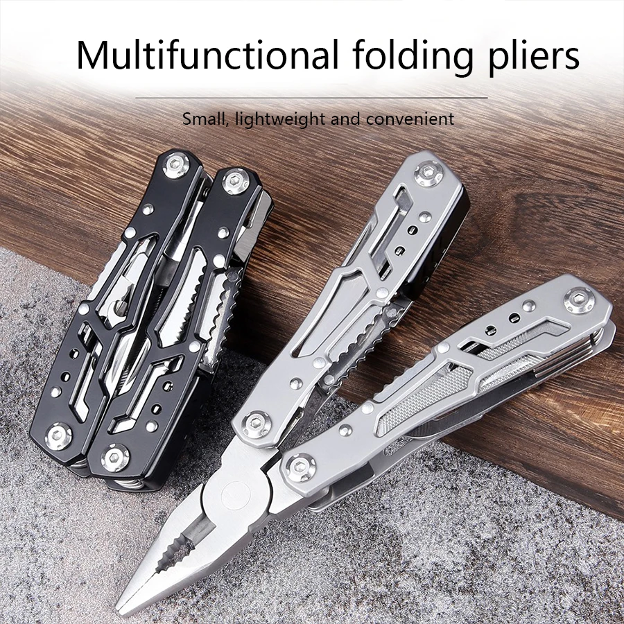 All-steel Combination Tool Pliers Multifunctional Pliers Folding Knife Pliers Field Portable Car Emergency EDC Equipment