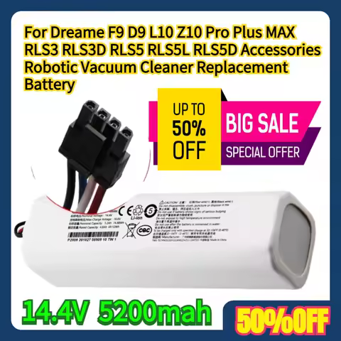 For Dreame F9 D9 L10 Z10 Pro Plus MAX RLS3 RLS3D RLS5 RLS5L RLS5D Accessories 14.4V Robotic Vacuum Cleaner Replacement Battery
