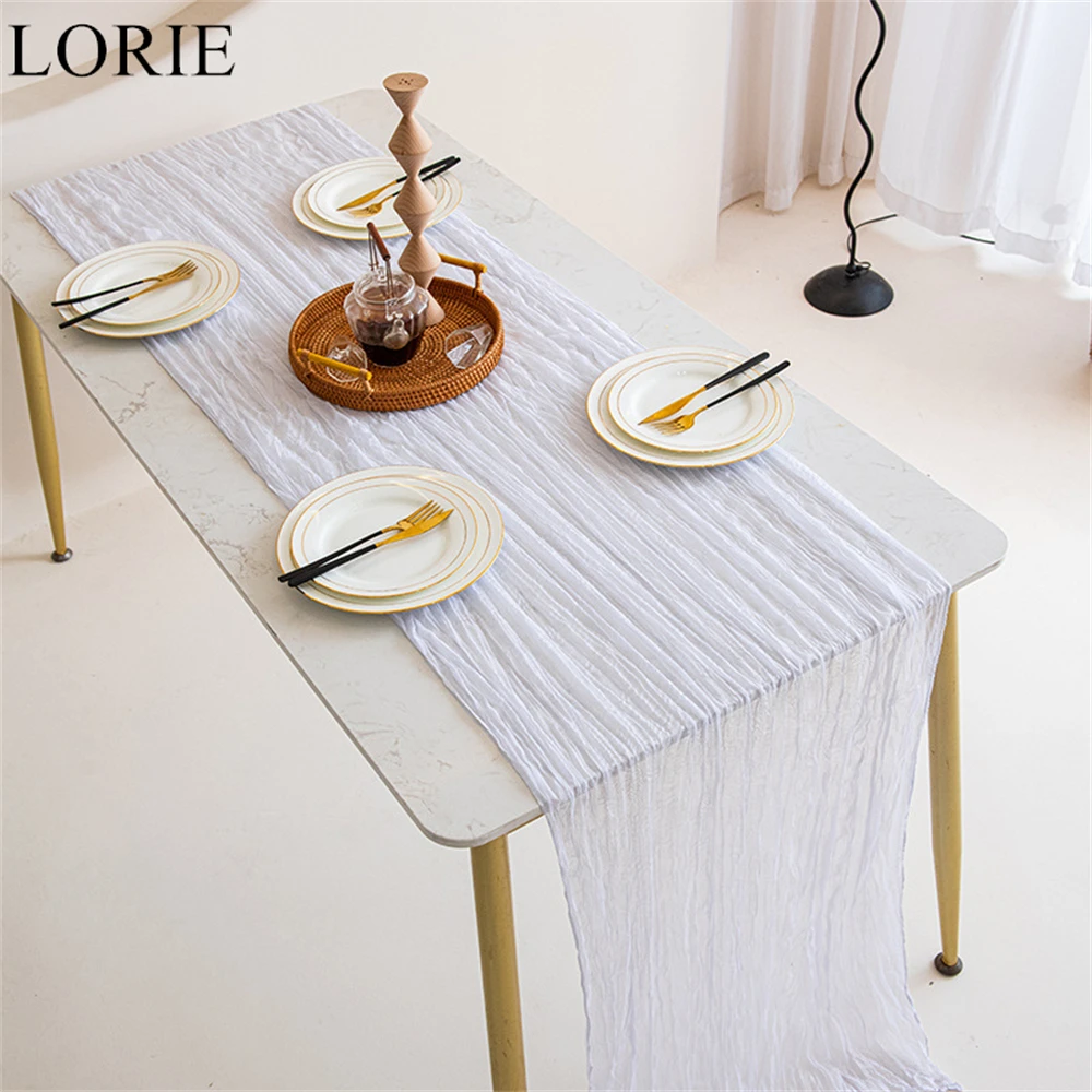 LORIE 90x180 cm 90x300 cm Square Tablecloth For Wedding Party Overlay Cover Smooth Fabric Tablecloth for Wedding Event Banquets