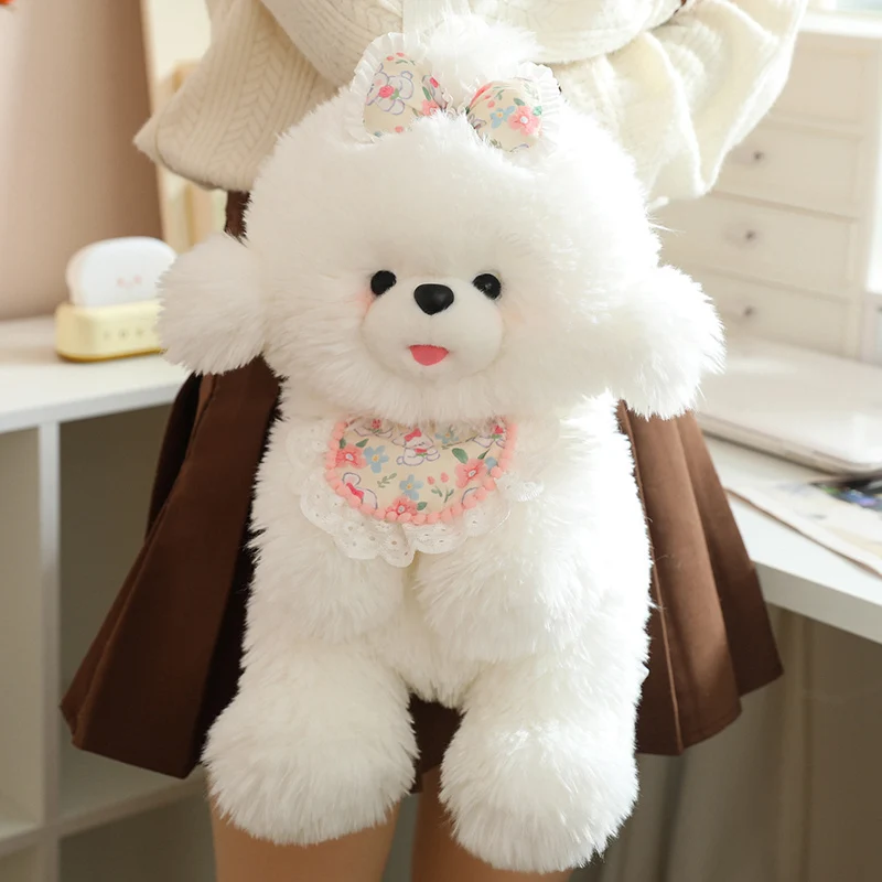 Lovely Puppy Backpack Plush Toys Soft Stuffed Cartoon Doll Dog Animal Toy Creative Birthday Gift