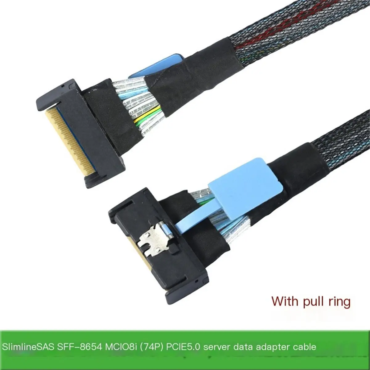 618 Mega Sale 0.5M MCIO 8i 74Pin Male to MCIO PCIE 5.0 74Pin Male Extender Cord PCI-E 5.0 Mini Cool Edge IO MCIO Cable