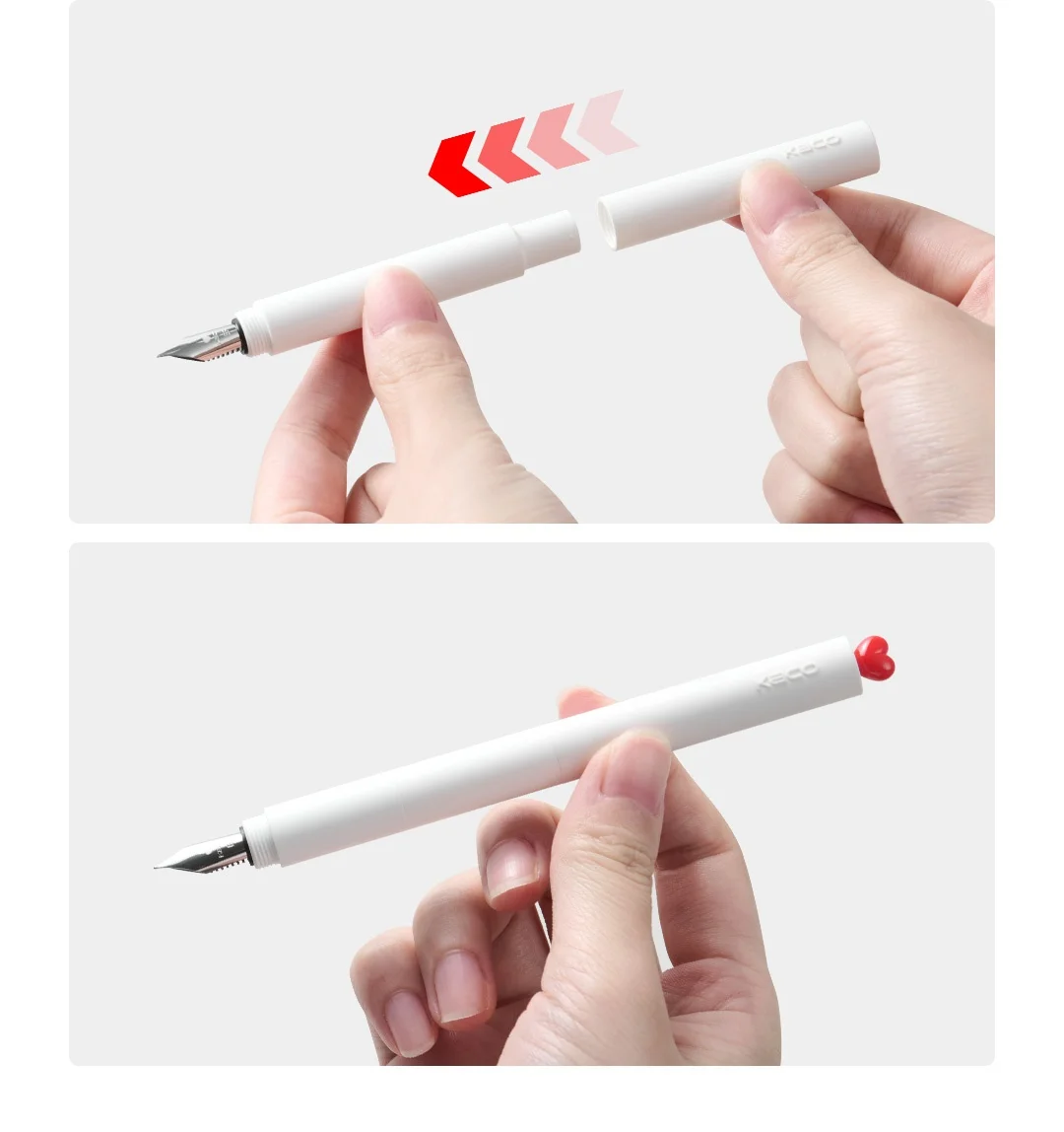 KACO Taschenstift-Set, 12 cm, Mini-Stiftkörper, bequem zu transportieren, Bastelschreibmutter-Design, bessere Versiegelung, mit 2 Tintenbeuteln – Detail 6