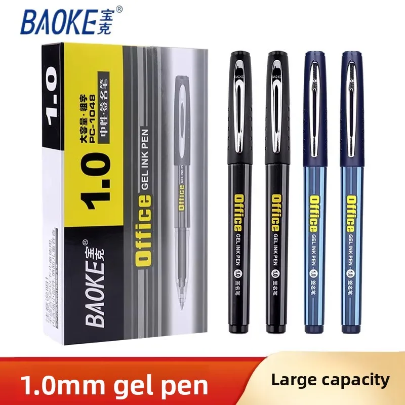 

Baoke 6pcs Gel Pen 1.0mm Black Ink Students Learn Office Promotion Wholesale Stationery Supplies Writing Signature Pen Bold Ink