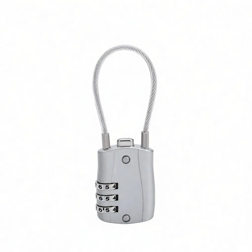 Portable Steel Cable Combination Padlock Mini Wire Lock For Gym Locker Travel Bag Backpack Drawer Security Tool