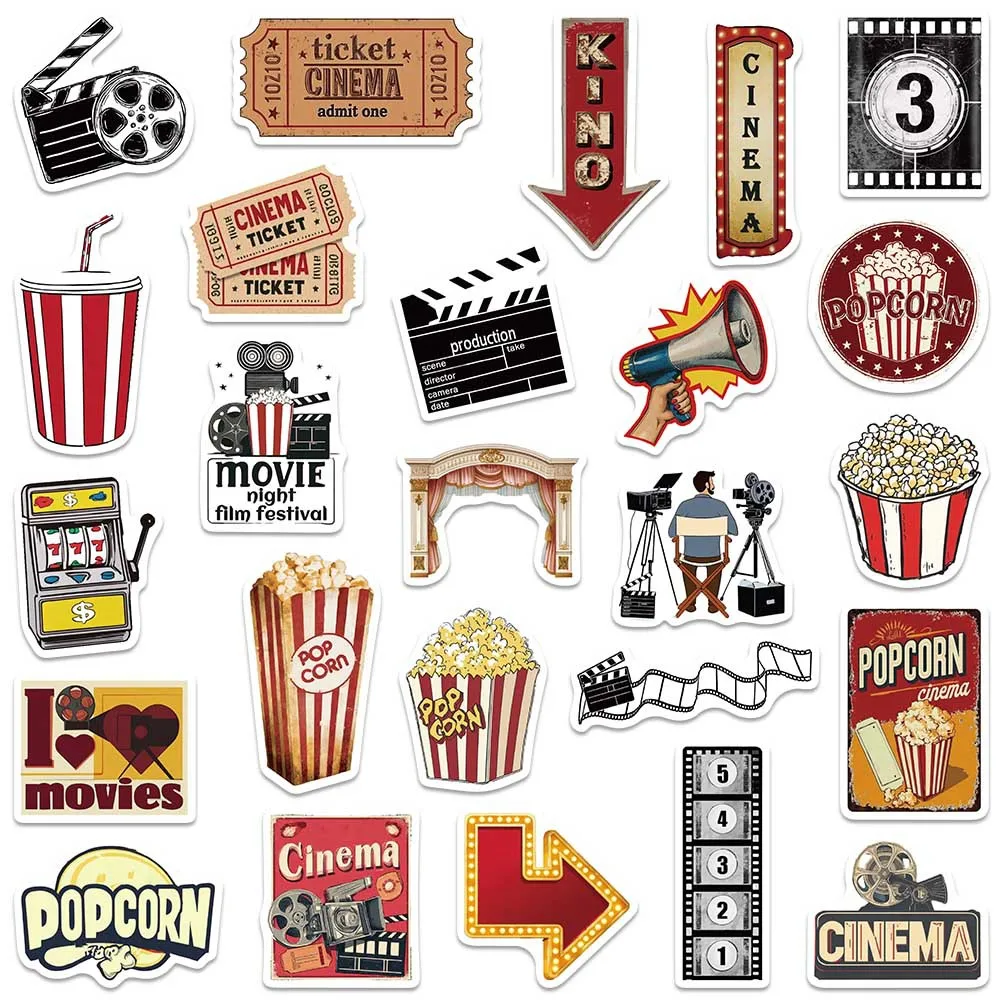 10/50PCS Cartoon Retro Movie INS Style Graffiti Adesivo Decorazione fai da te Mmobile Cassa del telefono Notebook Tazza d'acqua Giocattolo Regalo Adesivo