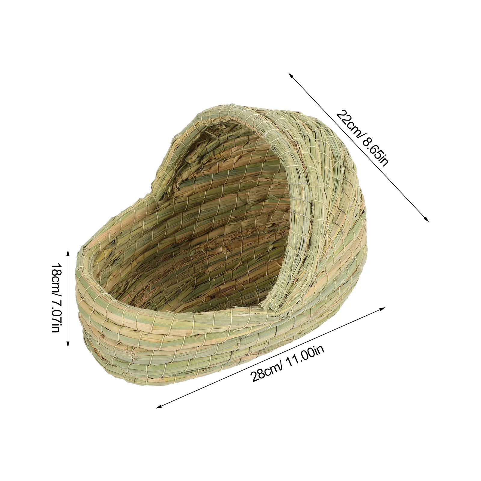 Chicken Nesting Box Natural Straw Woven Laying Nest For Hens Coop Small Animal Sleeping Warm Secure Egg Hut - Image 3