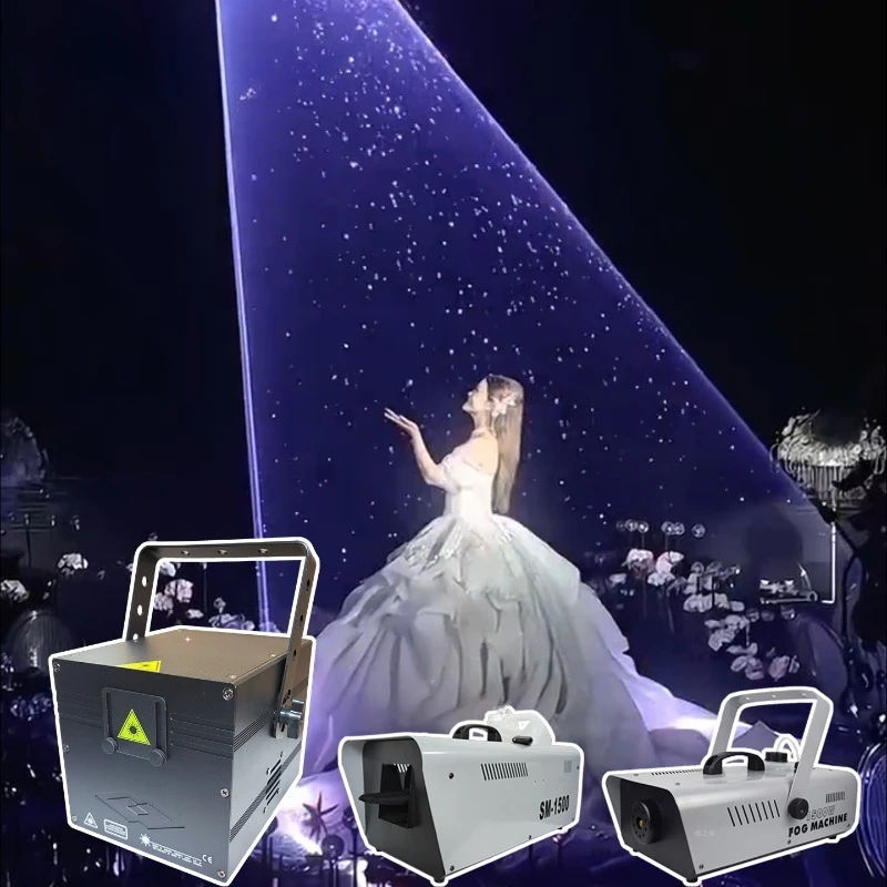Application Wedding Cinderella 8W RGB Full Color Green Wireless Control DMX512 Animation Performance