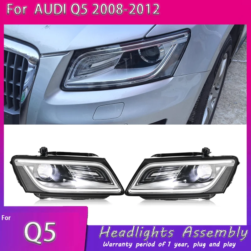 

Car Styling Headlights For AUDI Q5 2008--2015 2015 2016- 2018 Front Lights LED DRL Moving Turn Signal Laser Head Lamps Assembly