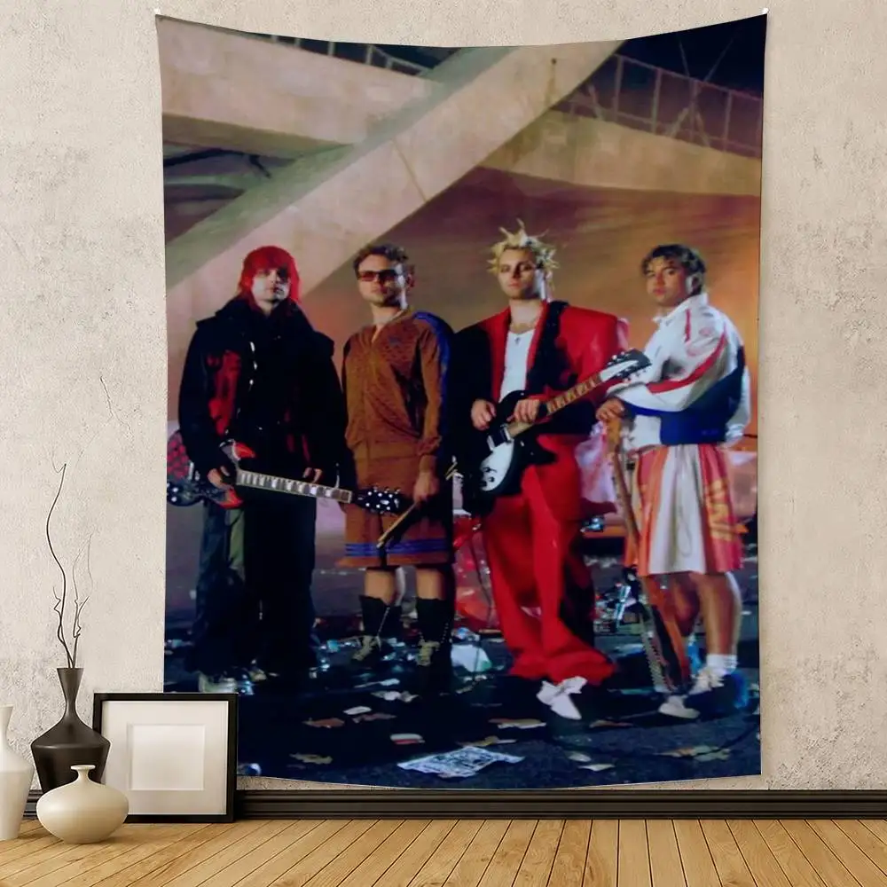 5 5SOS S-Seconds of S-Summer Flag Digital Printing Banner for Garage Wall Out Door Decoration