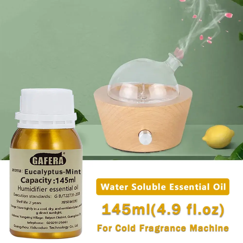 GAFERA 145ml(4.9 fl.oz) Eucalyptus-Mint Essential Oil - For Cold Fragrance Instrument & Humidifier & Aroma Stone & Diffuser Wood