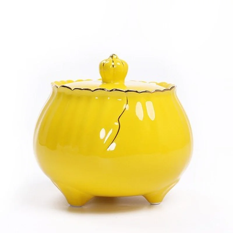 Celadon Tea Pot Ceramic Seal Medicinal Herbs Storage Set Accessories Kitchen Food Container