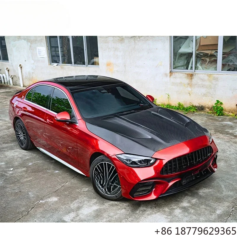 GT Style Carbon Fiber Engine Hood Bonnet Lightweight Luxury Sedan Exterior Modification