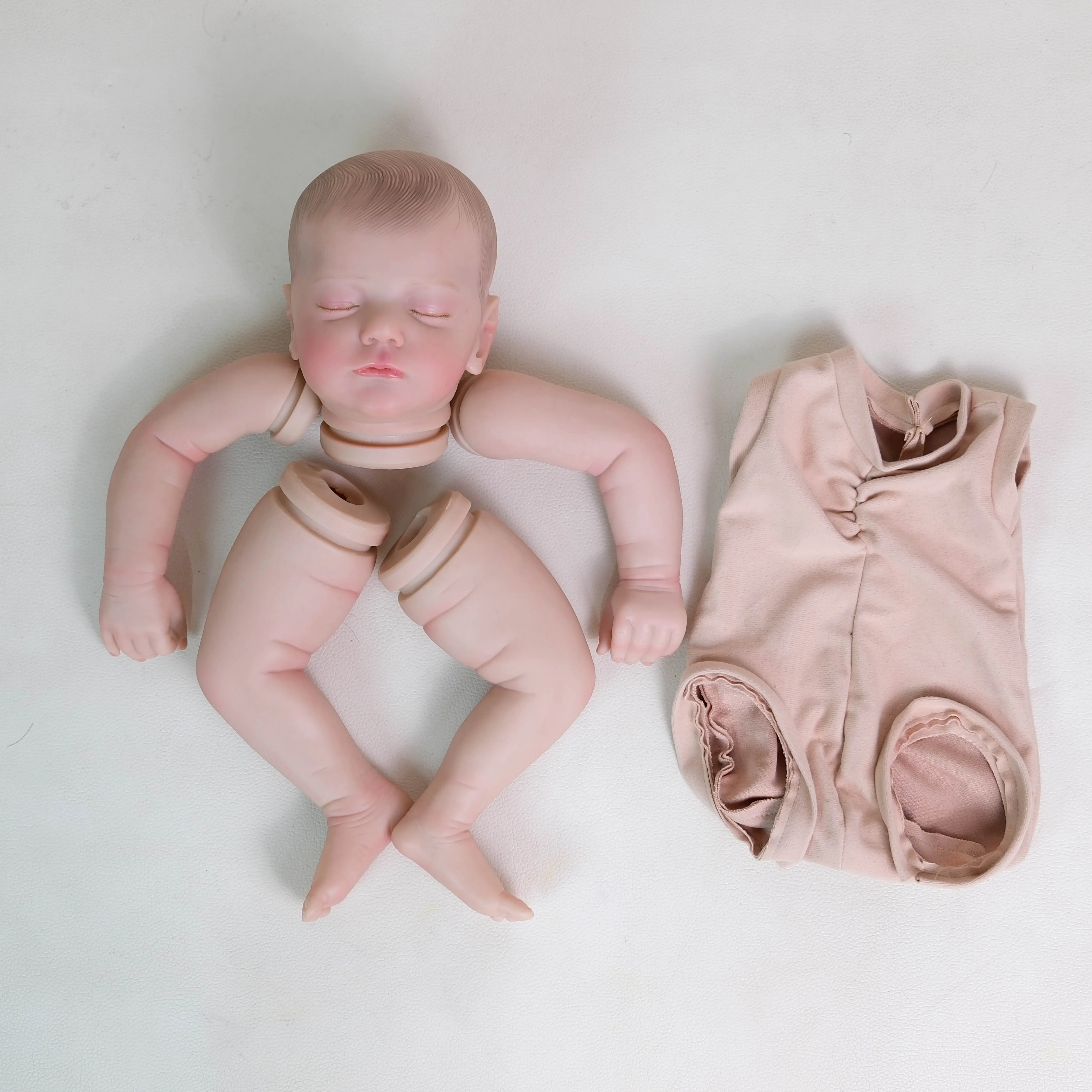 NPK 20''High Quality Handmade Uninished  DIY Parts Reborn Alessia 3D Painted with Visible Veins Collectible Art Doll