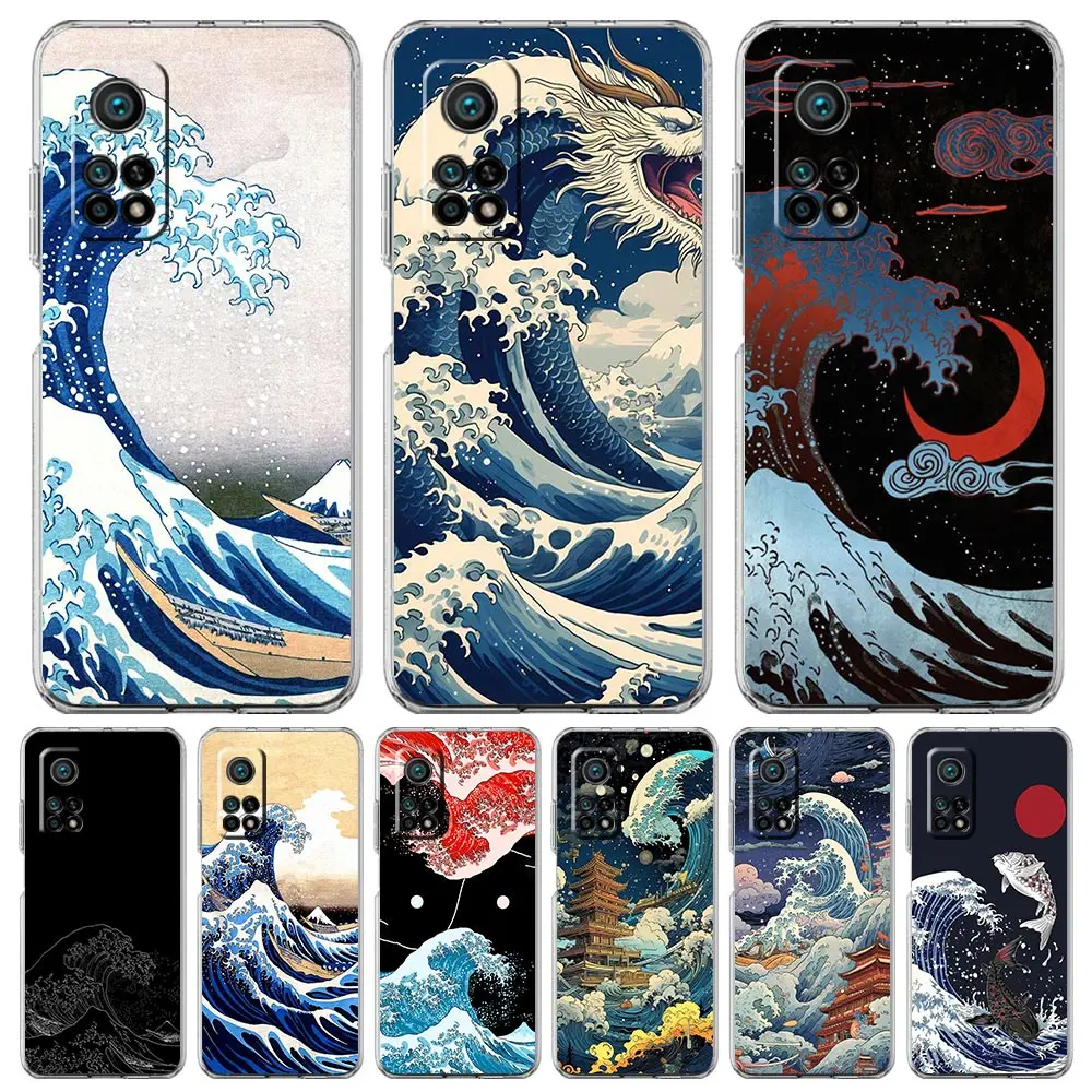 

Japan The Great Wave Of Kanagawa Phone Case For Xiaomi Mi 14 13 13T 12T 10 12 Lite 11 11X 11T Pro Poco X6 X5 X3 NFC F6 5G Cover