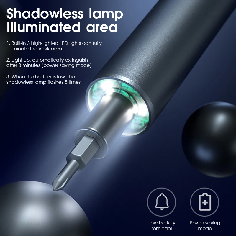 Imagem -03 - Xiaomi Precision Electric Screwdriver Grupo Chave de Fenda de Alimentação sem Fio com Luz Led Carregamento Rápido tipo c