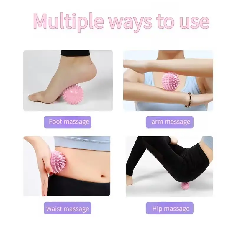 1pcs random Hedgehog Foot Massage Ball – PVC Spiky for Muscle Relaxation, Yoga & Fitness, Colorful