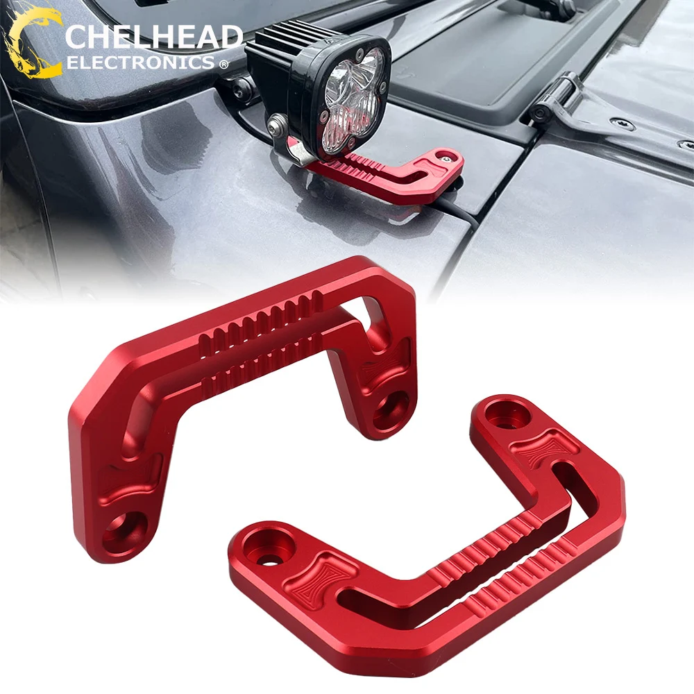 Off Road A-Pillar Hood Pods Work Led Light Bar Mount Bracket dla Jeep Wrangler JL JLU Gladiator JT Zestaw uchwytów zewnętrznych do samochodu