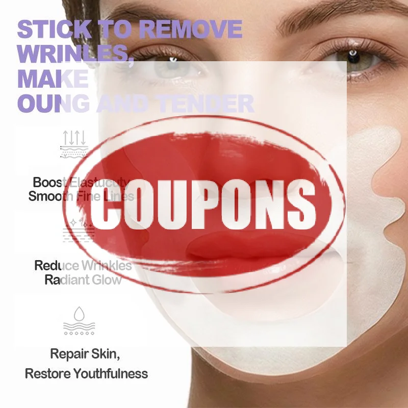 Reusable Hydrogel Facial Patches For Smile Lines & Chin Anti-Wrinkle Skin Lifting Overnight Facial Patches Reduce Fine Lines