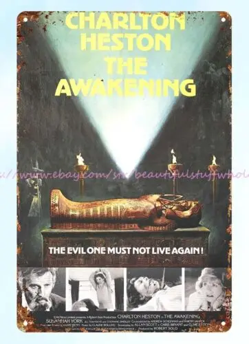 1980 The Awakening horror movie poster metal tin sign tin retro rustic signs