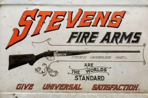 Tin Sign 8 x12 Stevens Fire Arms Rifle Vintage Reto Advertising Signs Made in US